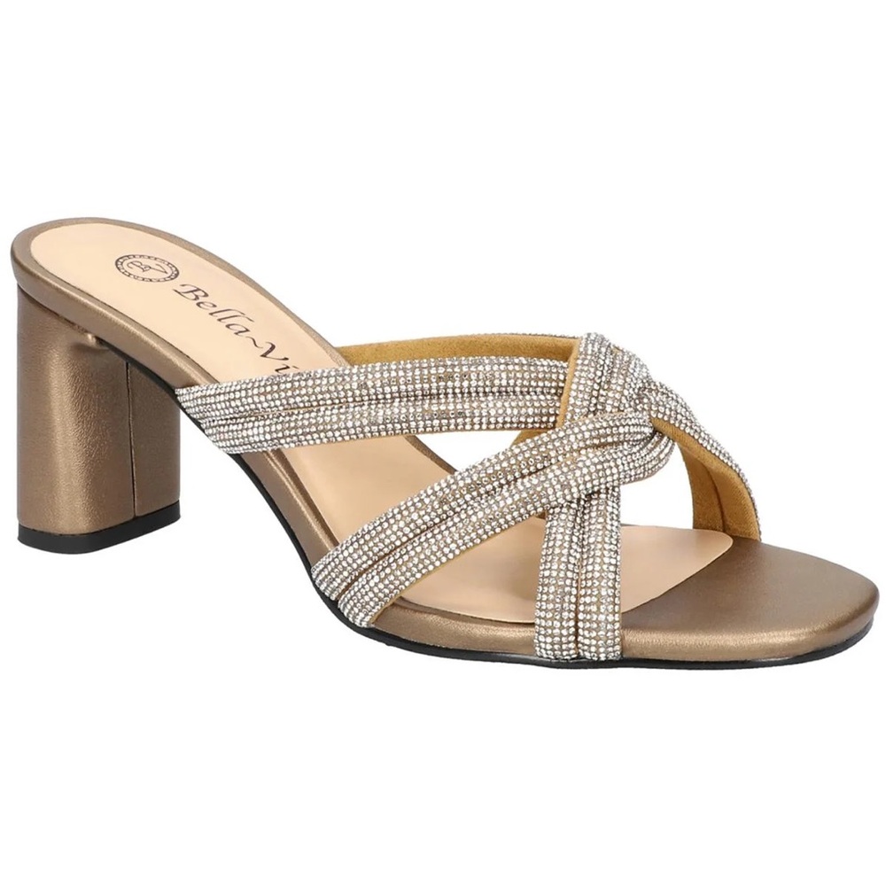 Bella Vita Carmen Gold and Silver Heeled Sandals